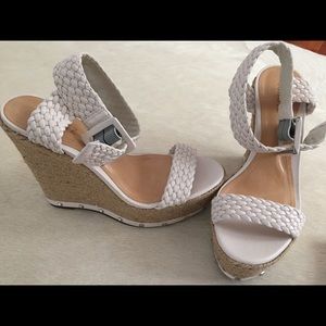 Schutz Gaziana Braided Studded Platform Wedges